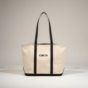 LL Bean Boat and Tote CIBC Large Black Like New